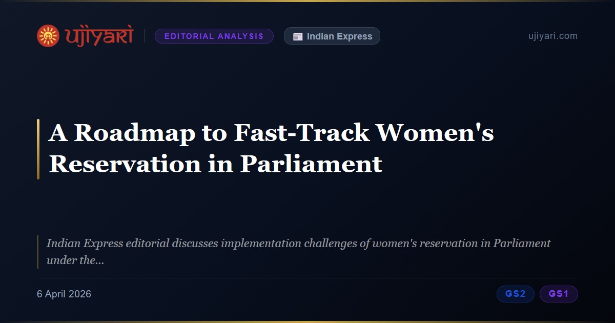 A Roadmap to Fast-Track Women’s Reservation in Parliament - Editorial ...